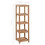 Voir la diapositive 6 : VIDAXL Support de rangement de bain 4 niveaux teck massif 42x42x165 cm