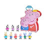 Voir la diapositive 2 : Peppa Pig Peppa Pig Peppa's Adventures Mallette Peppa, George et leurs amis, jouet préscolaire, 9 figurines avec les soeurs Zebra