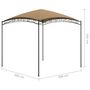 Voir la diapositive 5 : VIDAXL Belvedere 3x3x2,65 m Taupe 180 g/m^2