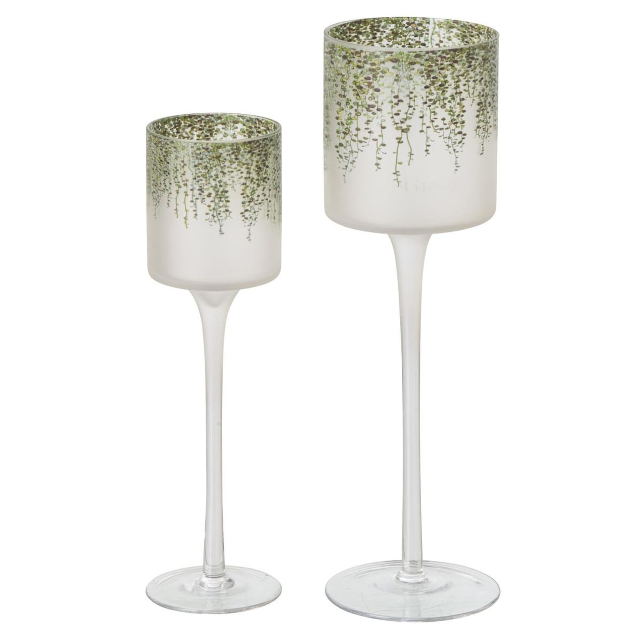 Voir la diapositive 4 : J-LINE Photophore sur pied en verre  eden  30cm transparent
