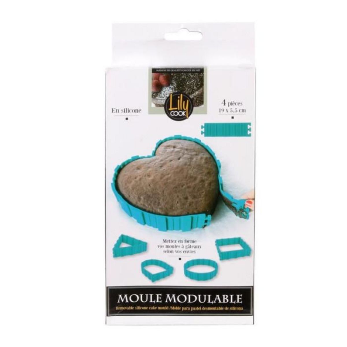 Paris Prix Moule à Gâteaux en Silicone  Amovible  19cm Bleu