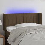 VIDAXL Tete de lit a LED Marron fonce 83x16x78/88 cm Tissu
