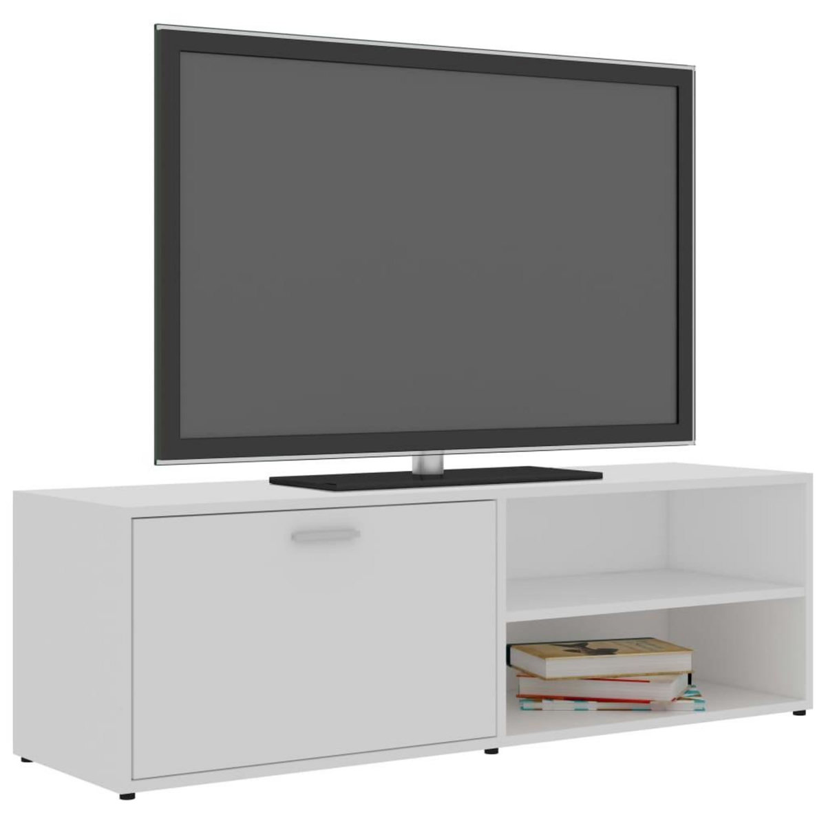 VIDAXL Meuble TV Blanc 120x34x37 cm Bois d'ingenierie