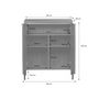 Voir la diapositive 6 : SWEEEK Buffet vintage effet bois de noyer. buffet haut. vaisselier. deux portes vitrées aspect fumé. L 83 x 38 x 100cm