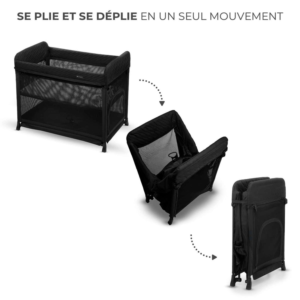 KINDERKRAFT Lit parapluie pliable à deux niveaux