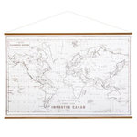 ATMOSPHERA Déco Murale à Suspendre  Carte du Monde  110cm Blanc