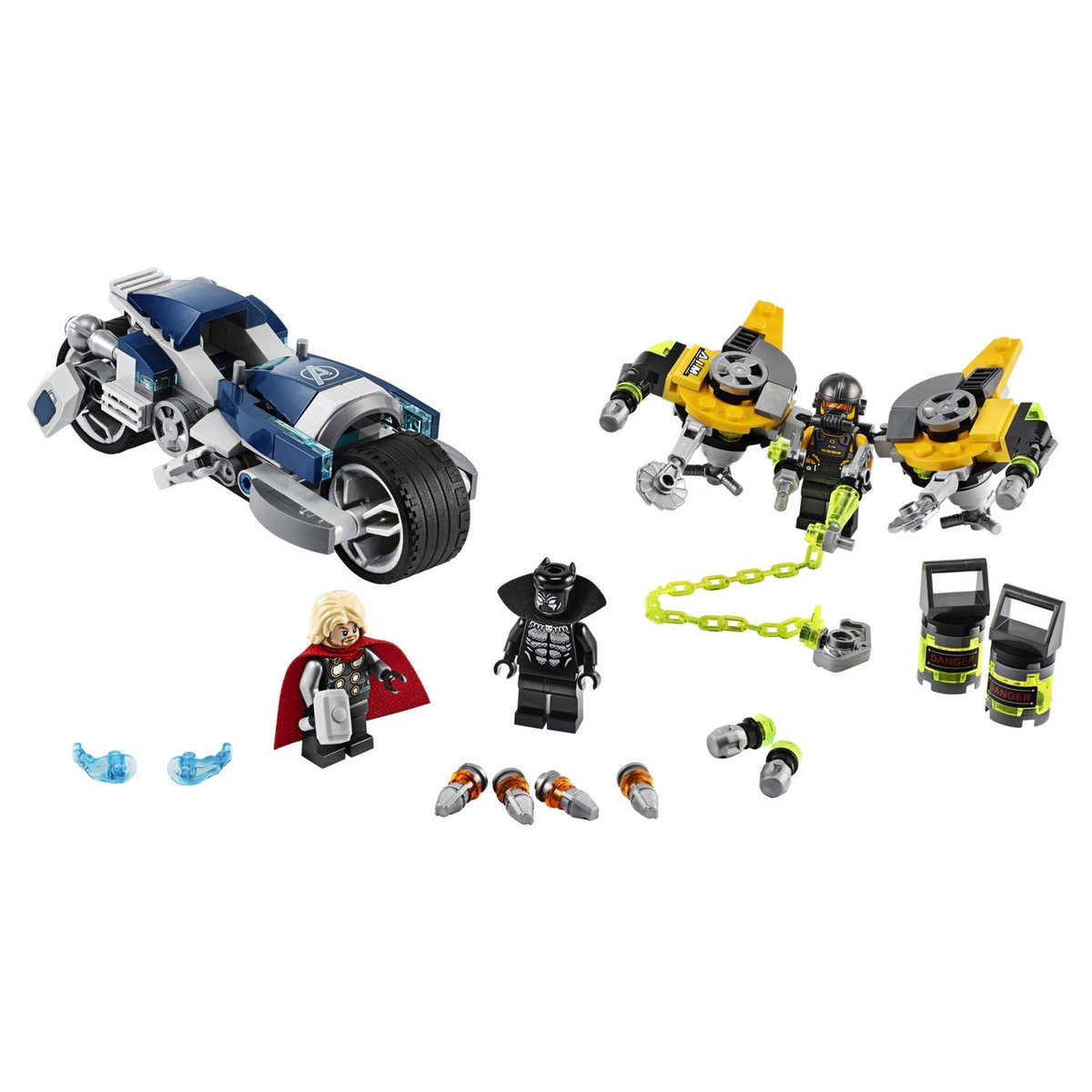LEGO Super Héros Marvel 76142 - L'Attaque du Speeder Bike des Avengers 