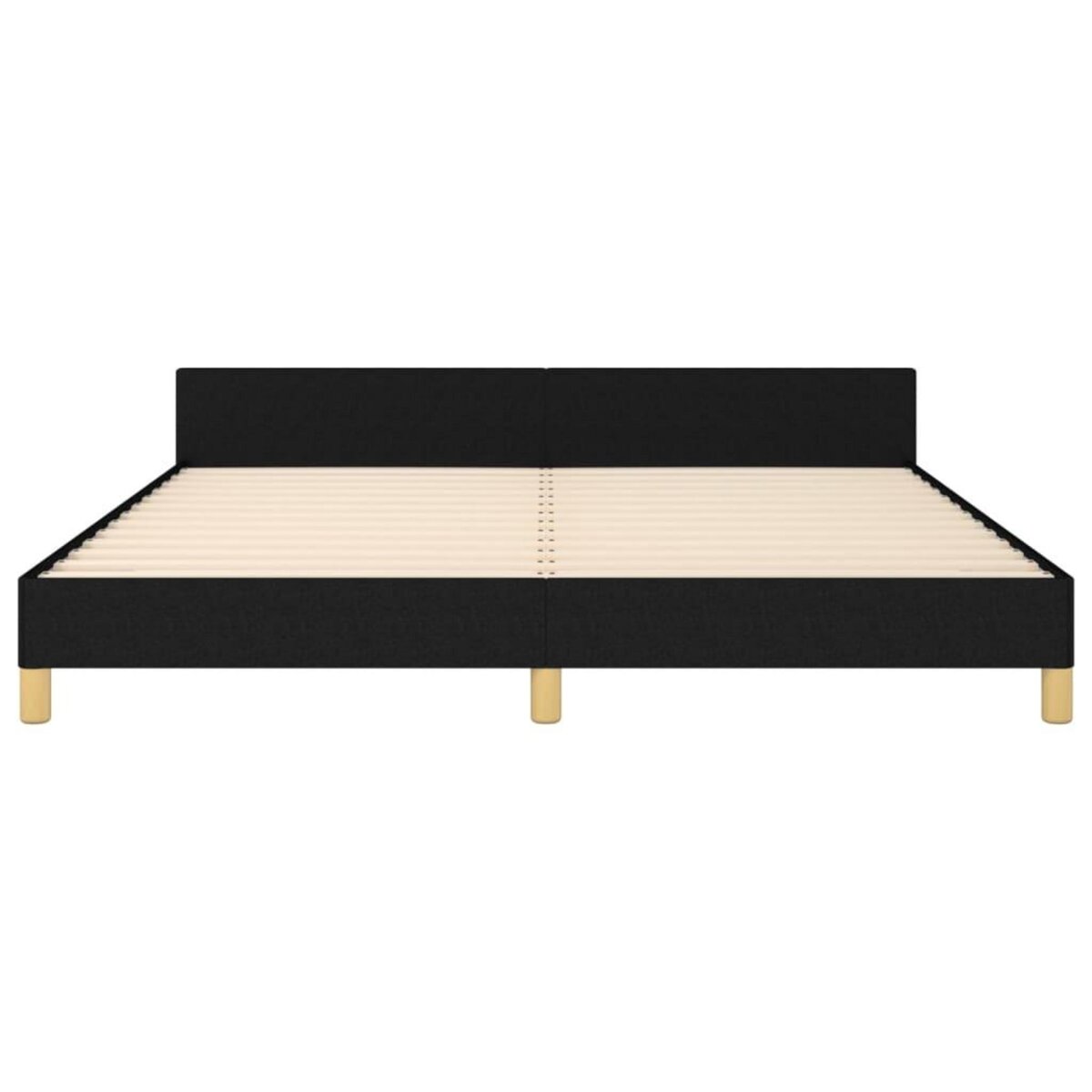VIDAXL Cadre de lit sans matelas noir 160x200 cm tissu