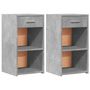 Voir la diapositive 2 : VIDAXL Tables de chevet 2 pcs gris beton 35x34x65 cm bois ingenierie
