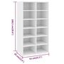 Voir la diapositive 6 : VIDAXL Etagere a chaussures Blanc 54x34x100,5 cm Bois d'ingenierie