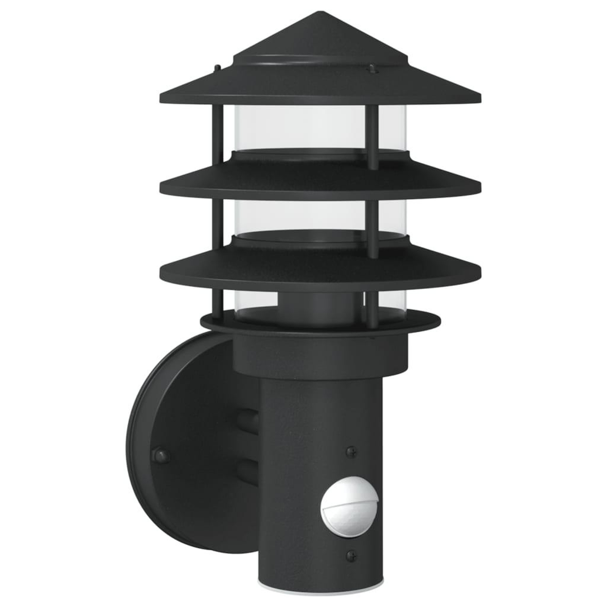 Voir la diapositive 2 : VIDAXL Applique murale d'exterieur avec capteur noir acier inoxydable