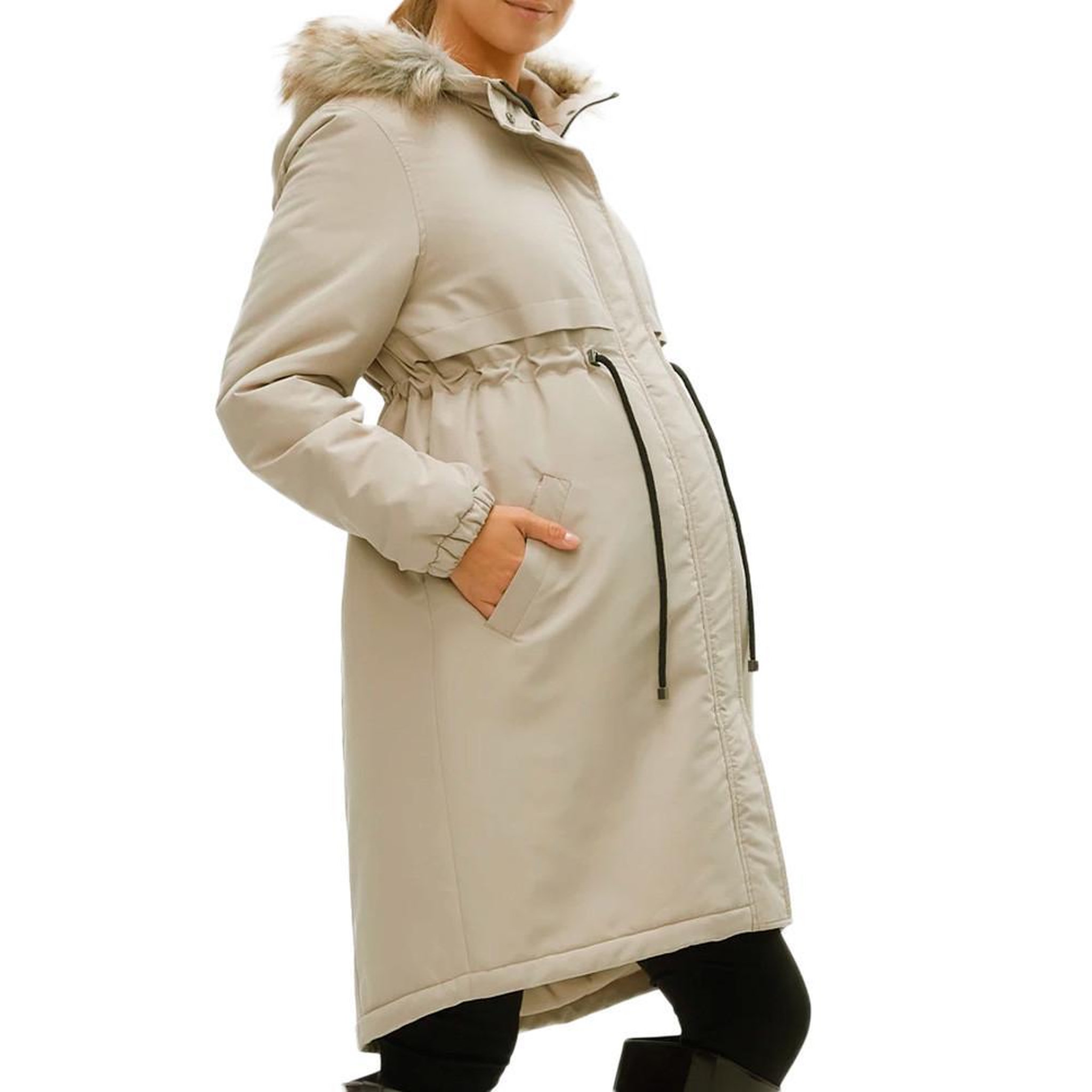 MAMALICIOUS Parka  Femme Mamalicious Newjessi. Coloris disponibles : Beige