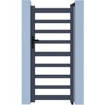 Habitat et Jardin Portillon aluminium ajouré  Marius  - 100 x 180 cm - Gris