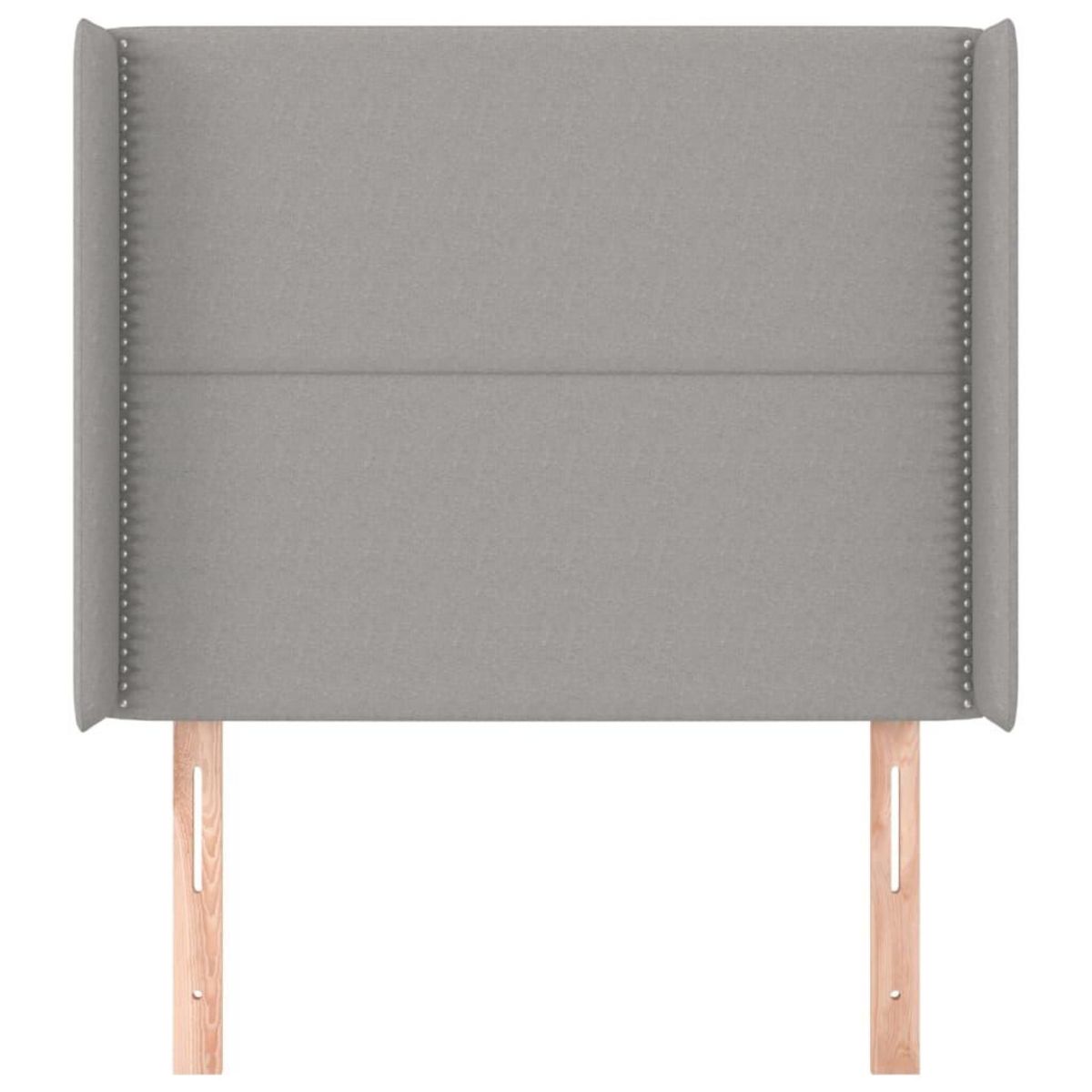 VIDAXL Tete de lit avec oreilles Gris clair 93x16x118/128 cm Tissu