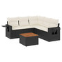 Voir la diapositive 2 : VIDAXL Salon de jardin 6 pcs avec coussins noir resine tressee