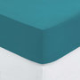 Voir la diapositive 1 : ATMOSPHERA Drap housse 2 personnes - 100% Coton - 140 x 190 cm - Bleu canard
