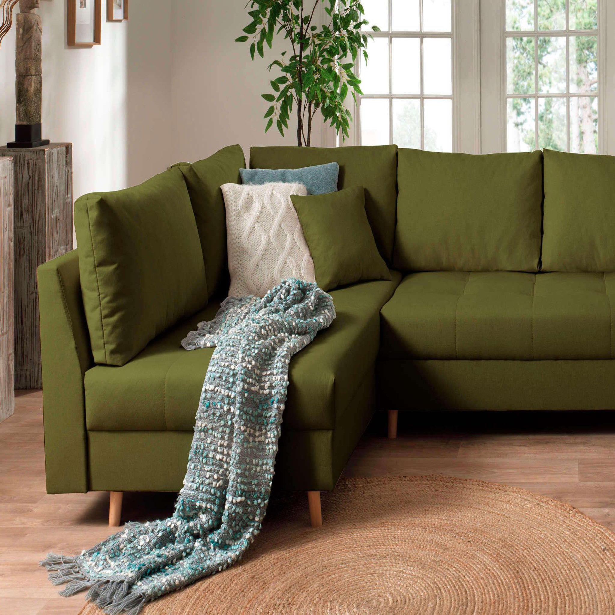 Voir la diapositive 3 : LISA DESIGN Rune - canapé panoramique - 7 places - style scandinave - gauche