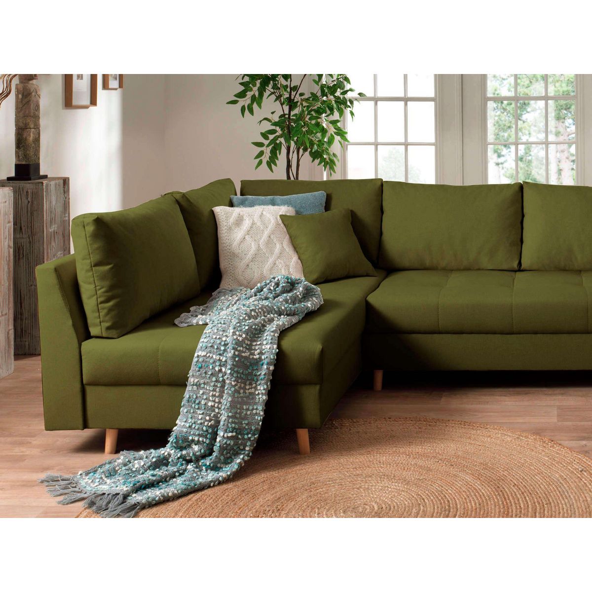 LISA DESIGN Rune - canapé panoramique - 7 places - style scandinave - gauche