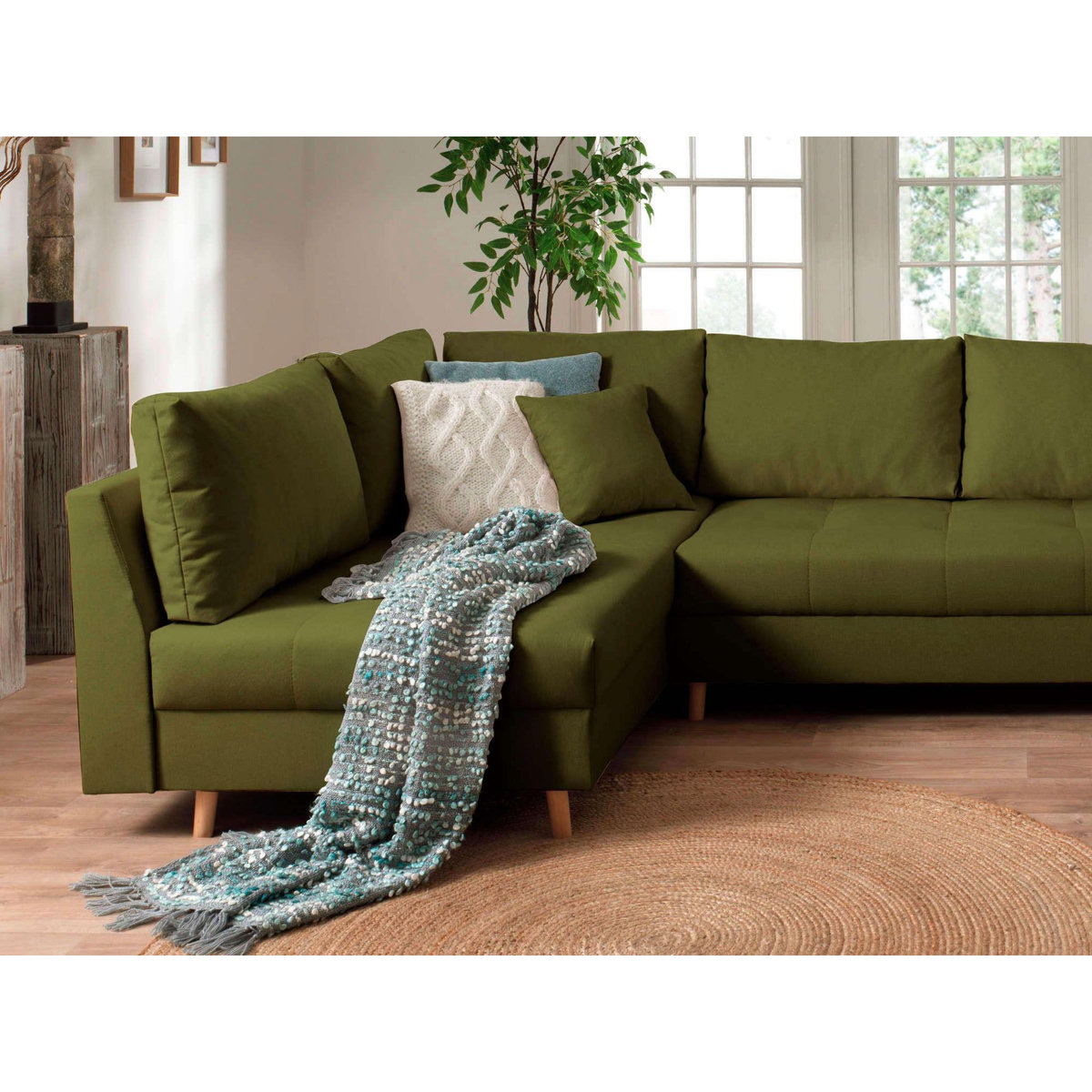 LISA DESIGN Rune - canapé panoramique - 7 places - style scandinave - gauche