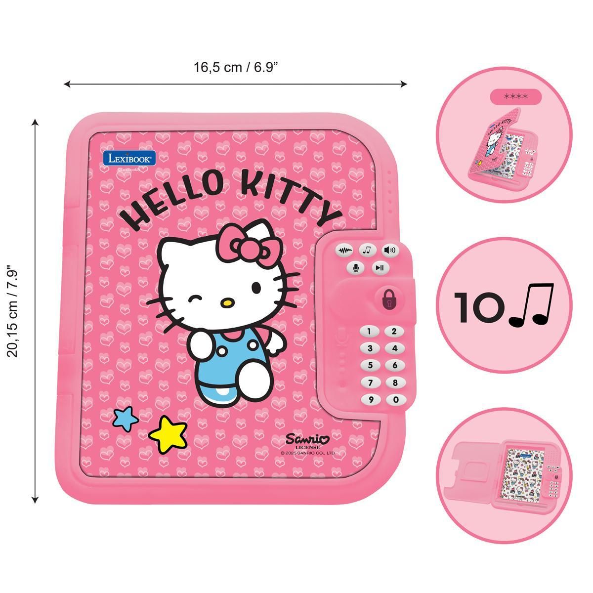 Lexibook Journal intime électronique avec coffre-fort Hello Kitty