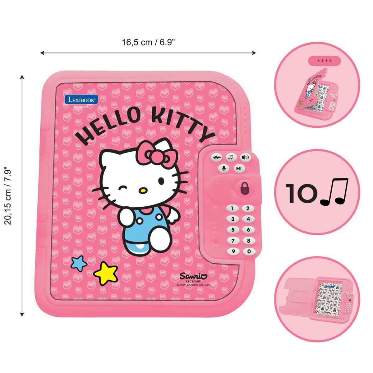 Lexibook Journal intime électronique avec coffre-fort Hello Kitty