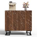 MERAX Buffet 2 porte(s) 0 tiroir(s) - 80 cm marron mdf