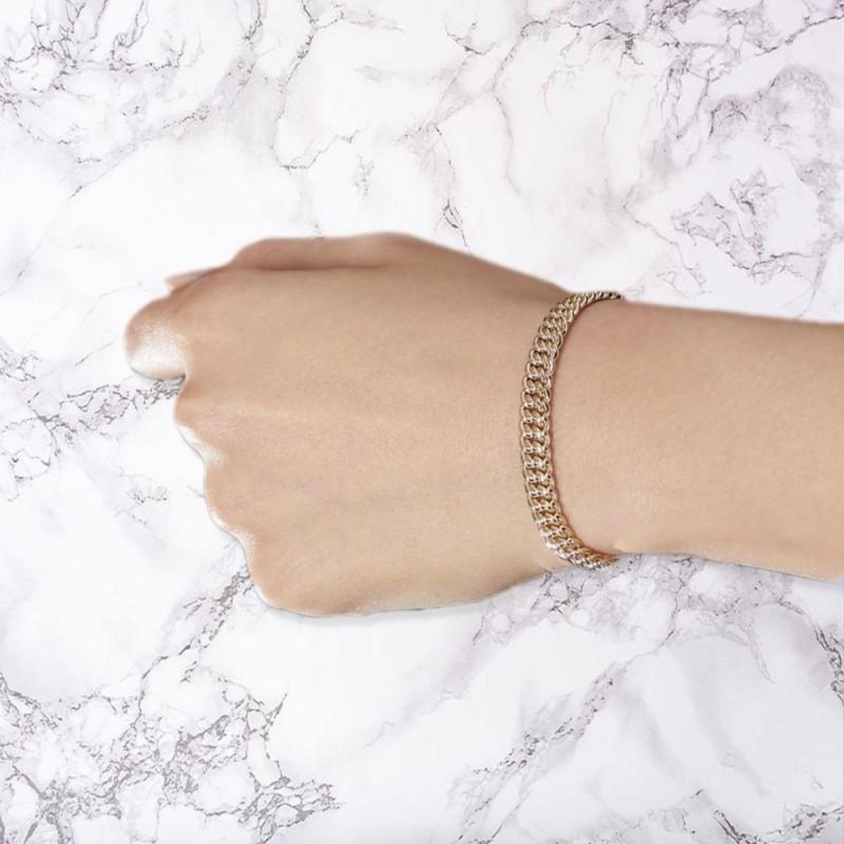 L'ATELIER D'AZUR Bracelet Or Jaune Maille Américaine - Femme