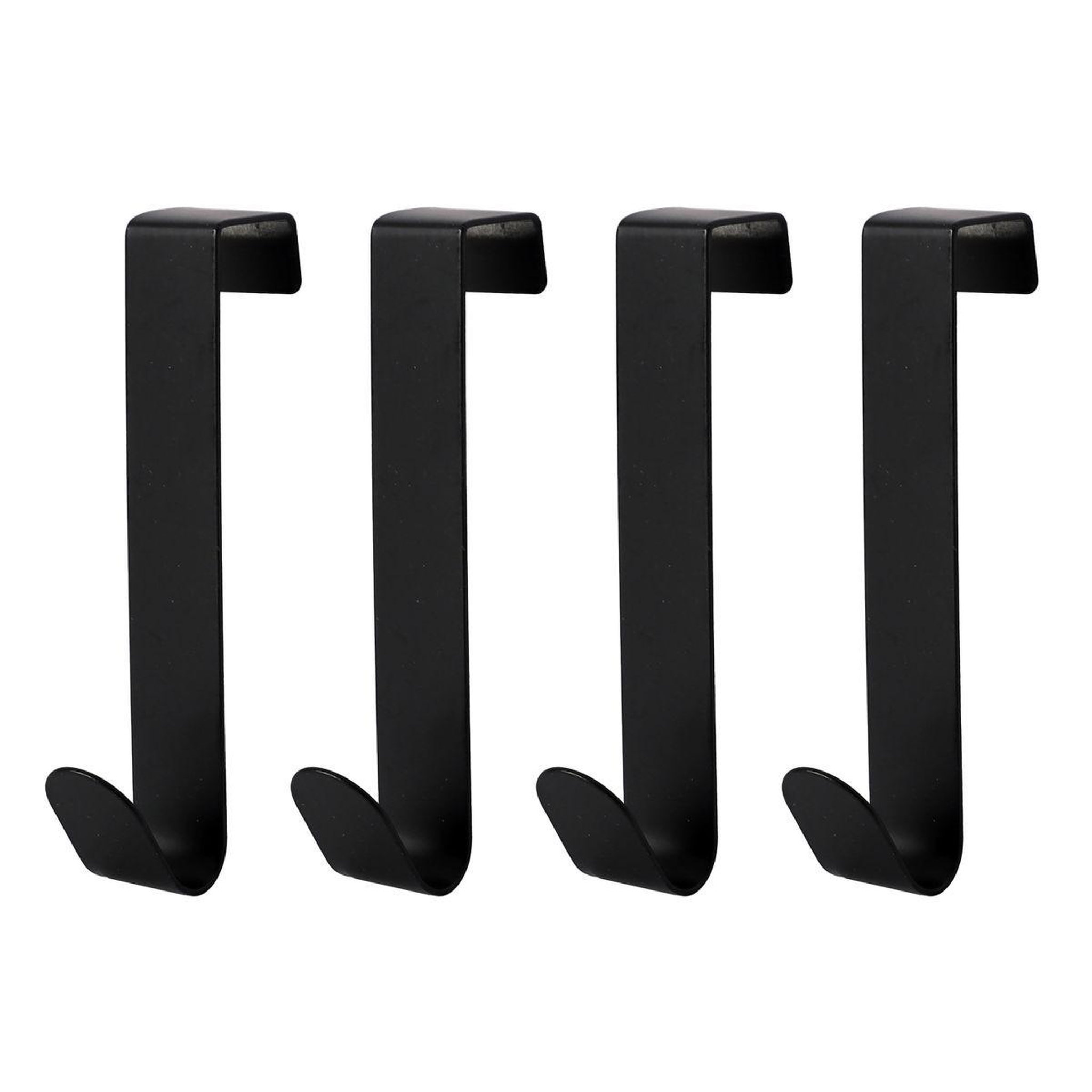Douceur d'Intérieur Lot de 4 crochets à suspendre  fixeo  12cm noir