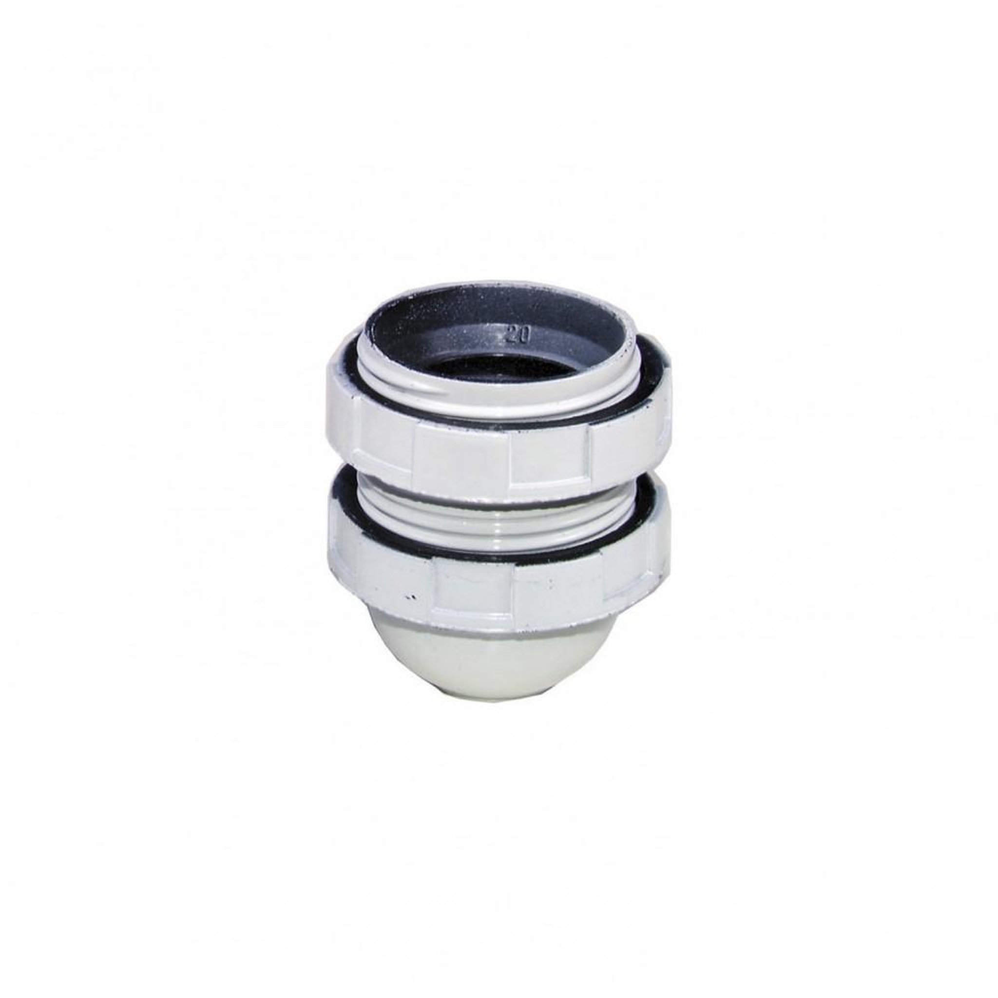 CENTRALE BRICO Douille toute filetée E27 TIBELEC, plastique, blanc 60 W