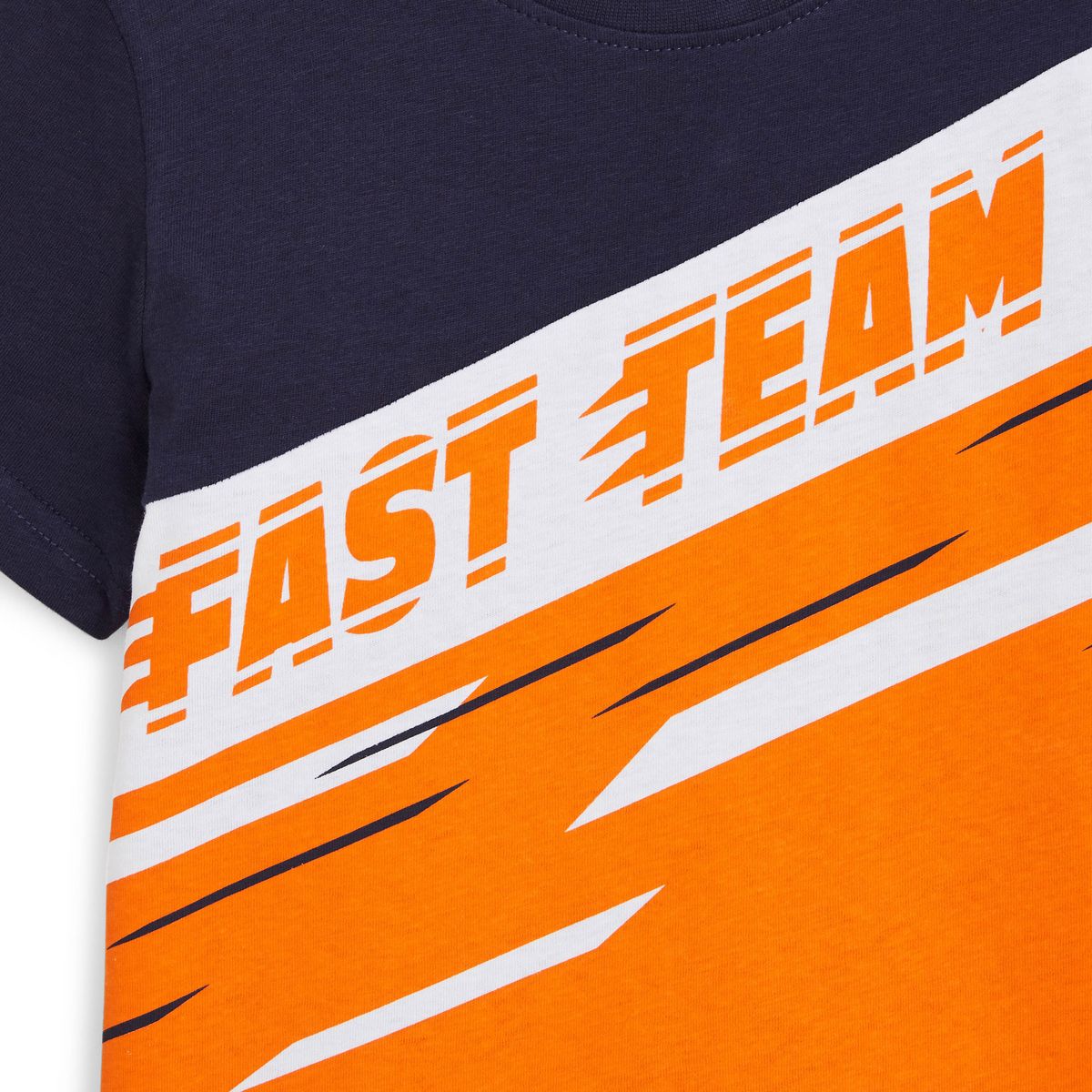 INEXTENSO T-shirt Fast Team orange en coton garçon 