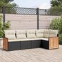 Voir la diapositive 1 : VIDAXL Salon de jardin 5 pcs avec coussins noir resine tressee