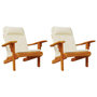 Voir la diapositive 4 : VIDAXL Coussins de chaise adirondack lot de 2 creme tissu oxford