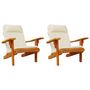 Voir la diapositive 4 : VIDAXL Coussins de chaise adirondack lot de 2 creme tissu oxford