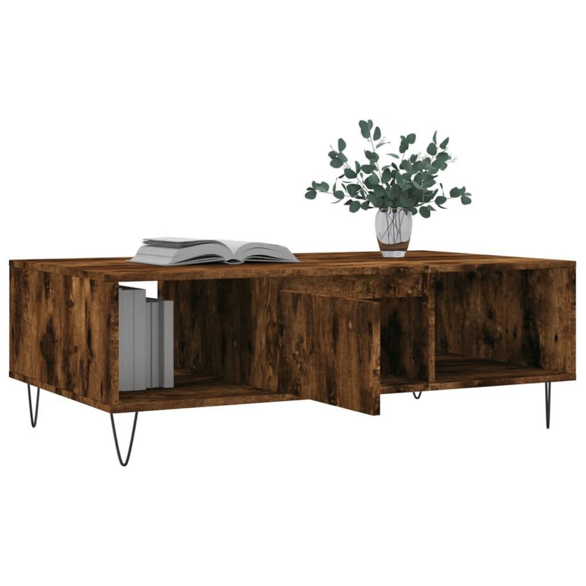 VIDAXL Table basse chene fume 104x60x35 cm bois d'ingenierie
