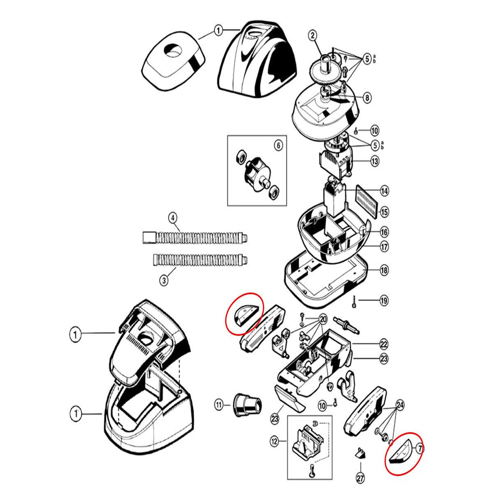 Voir la diapositive 2 : Hayward Jeu d'ailes pour robot nettoyeur de piscine - Blanc - AXV604WHP