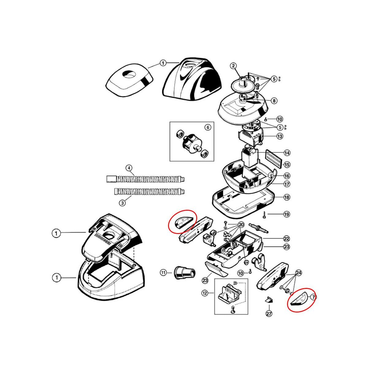 Hayward Jeu d'ailes pour robot nettoyeur de piscine - Blanc - AXV604WHP