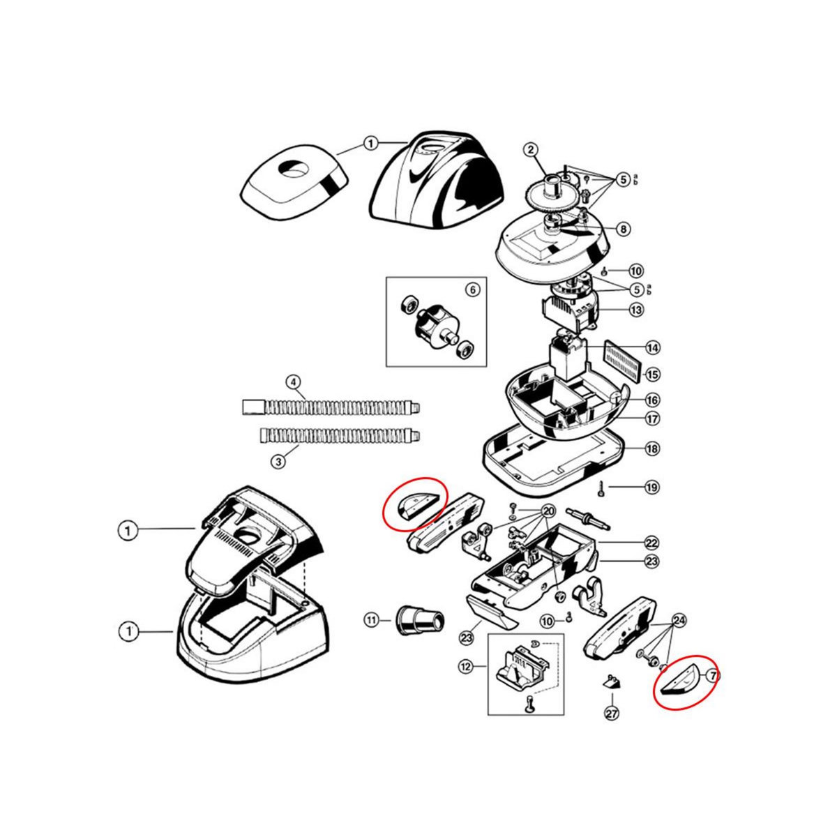 Hayward Jeu d'ailes pour robot nettoyeur de piscine - Blanc - AXV604WHP