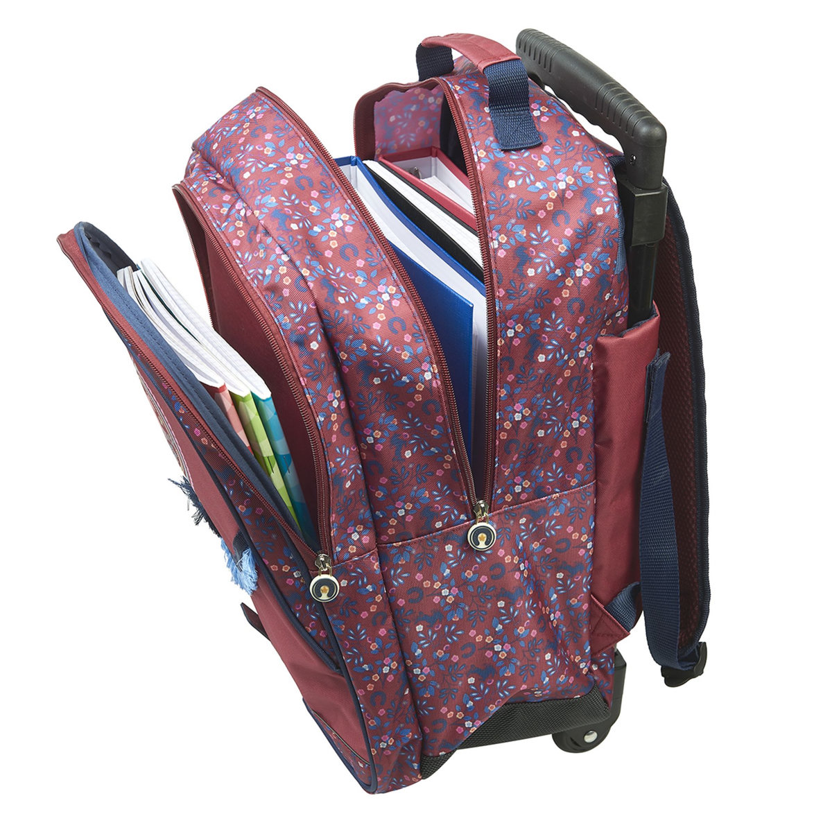 Stalla Bianca Sac à dos à roulettes rouge cheval