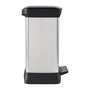 Voir la diapositive 3 : CURVER Poubelle Rectangle - DECO BIN - CURVER - 50L - Design élégant - 39 x 29 x 51 cm - Gris métallisé
