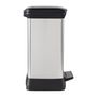 Voir la diapositive 3 : CURVER Poubelle Rectangle - DECO BIN - CURVER - 50L - Design élégant - 39 x 29 x 51 cm - Gris métallisé