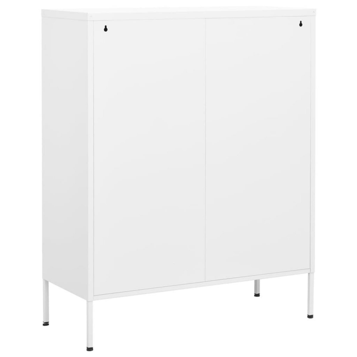 VIDAXL Armoire de rangement Blanc 80x35x101,5 cm Acier