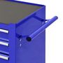 Voir la diapositive 5 : VIDAXL Chariot a outils avec 4 tiroirs Acier Bleu