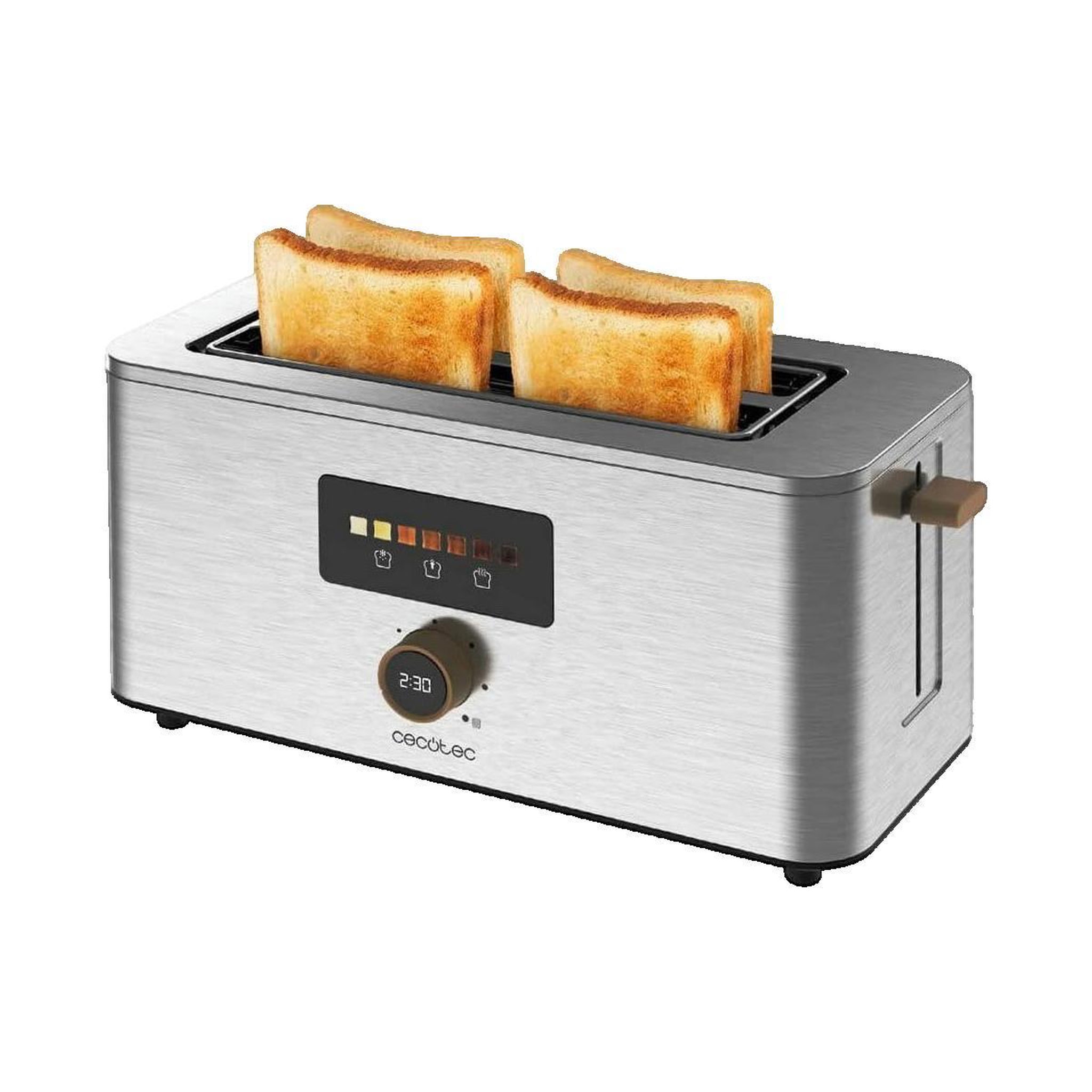 Voir la diapositive 2 : CECOTEC Grille-pain Cecotec Touch&Toast Extra Double inox