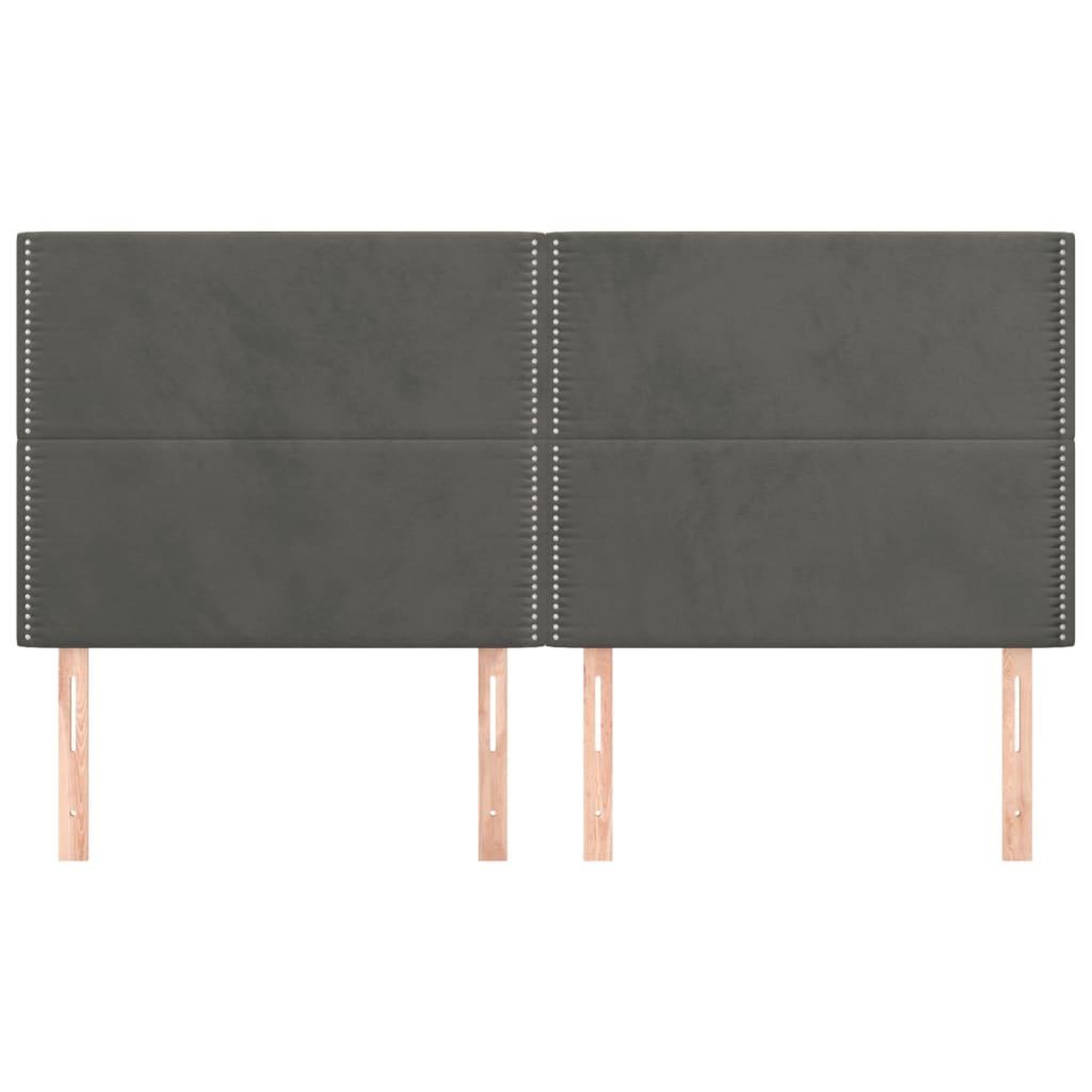 Voir la diapositive 3 : VIDAXL Tetes de lit 4 pcs Gris fonce 100x5x78/88 cm Velours