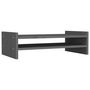 Voir la diapositive 2 : VIDAXL Support de moniteur Gris 50x27x15 cm Bois de pin solide