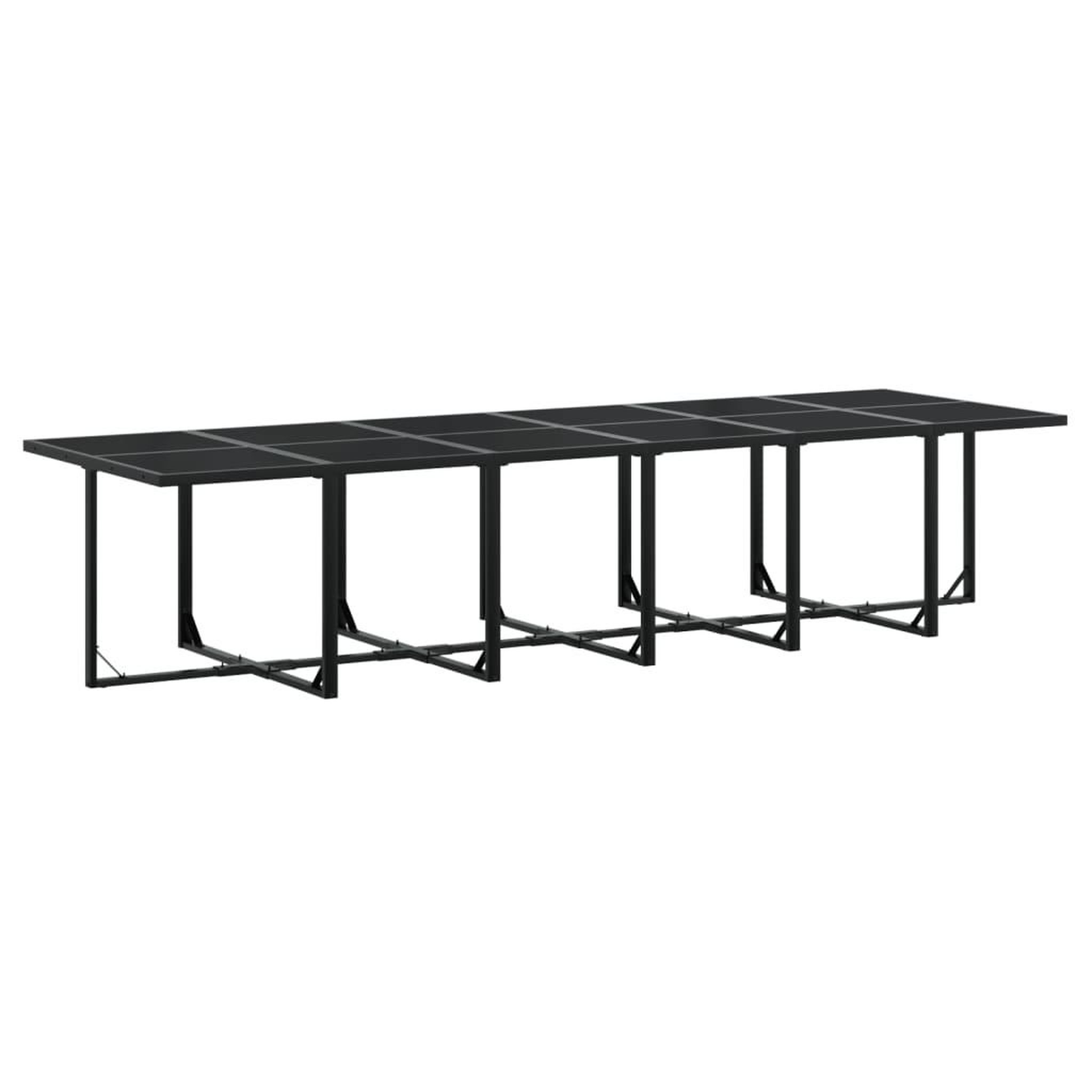 Voir la diapositive 5 : VIDAXL Ensemble a manger de jardin 13 pcs coussins noir resine tressee