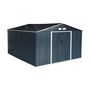 Voir la diapositive 1 : SWEEEK Abri de jardin en métal - Slack - 12.99 m² anthracite - Deux portes coulissantes. kit de fixation sol inclus. L 341 x 386 x 211cm