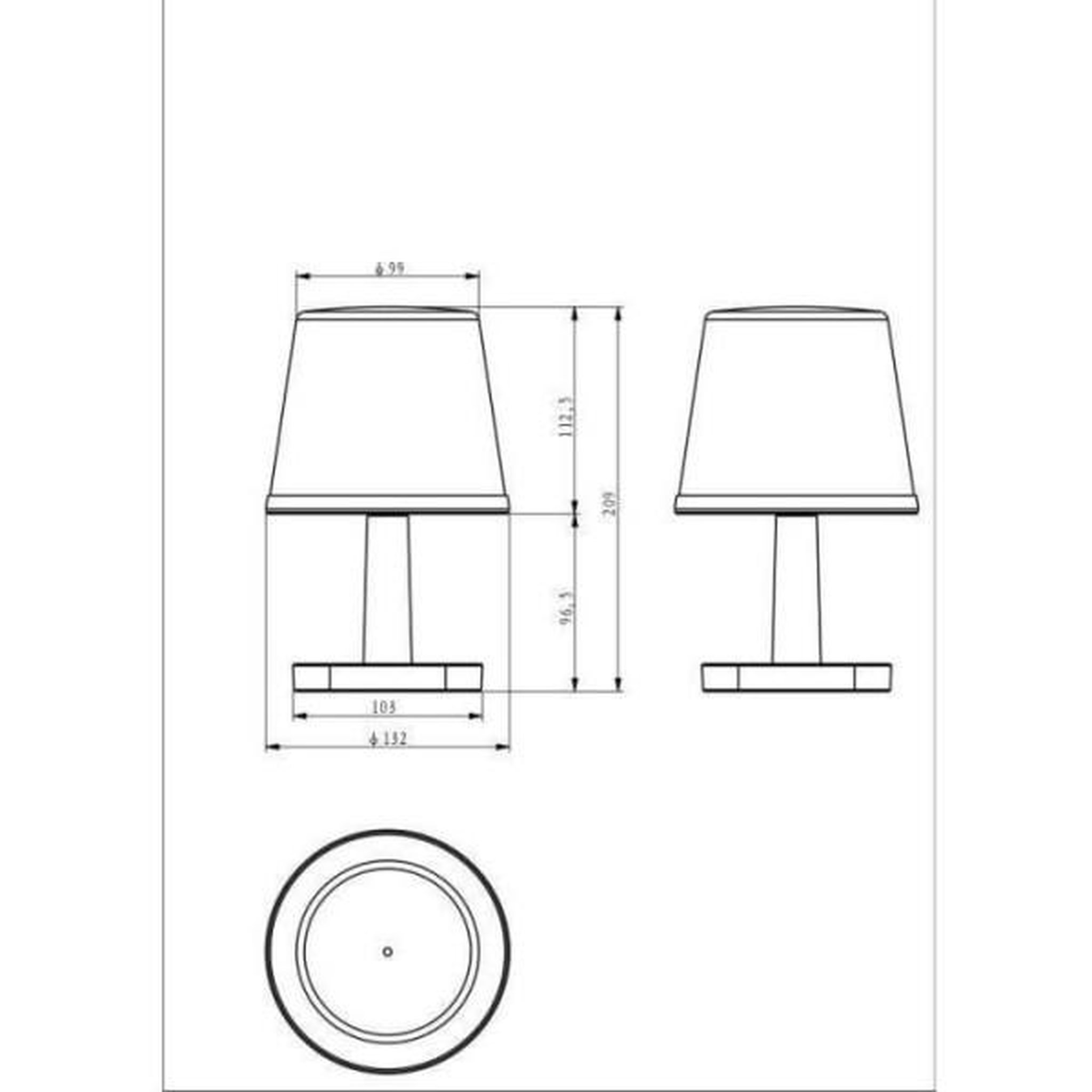 Voir la diapositive 3 : Galix Lampe de table solaire GALIX G4410 - 25 Lumens - H20 cm