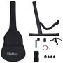 Voir la diapositive 4 : VIDAXL Ensemble de guitare découpée classique 12 pcs 6 cordes Noir 38