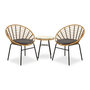 Voir la diapositive 1 : HomeStyle4U Ensemble salon de jardin Table et 2 chaises bistro